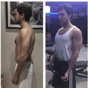 Парень занимался спортом и активно сушил тело. Пример налицо.