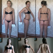 Особо стройнеть ей хоть и необязательно, но здоровье у девушки с голоданием и спортом прибавилось!